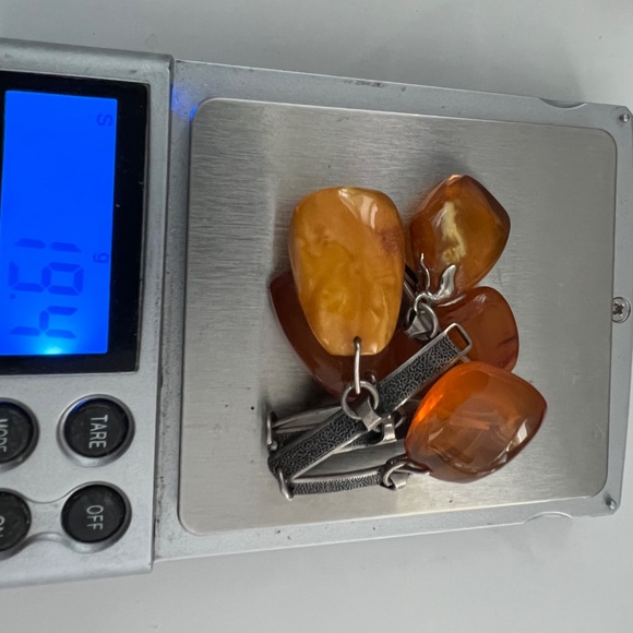 Vintage Baltic Amber 875 Silver Bracelet 60's USSR - Picture 9 of 9